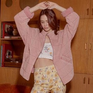 NWT Forever 21 Free People Dolman Jacket Dupe in Pink Size Small